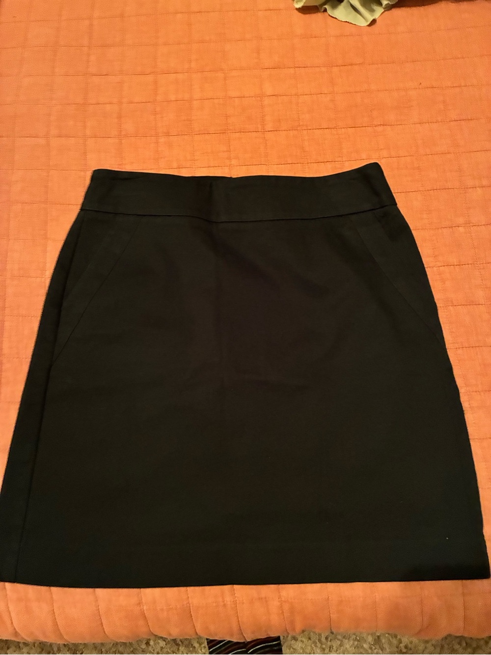 LOFT Black Midi Skirt with Clean Waistband